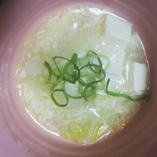 白菜と豆腐の卵餡スープ